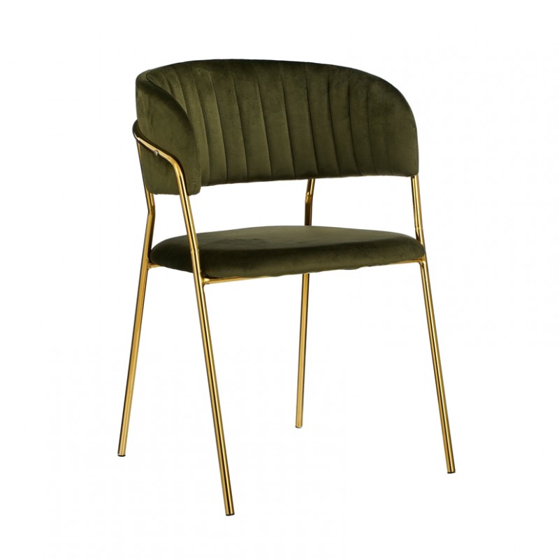 Sedia imbottita verde