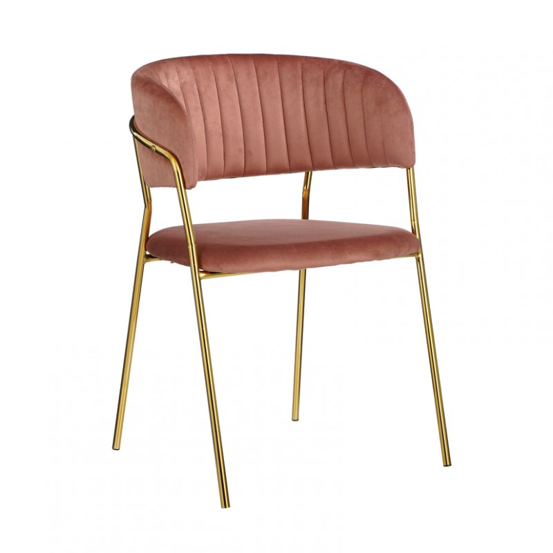 Sedia imbottita rosa